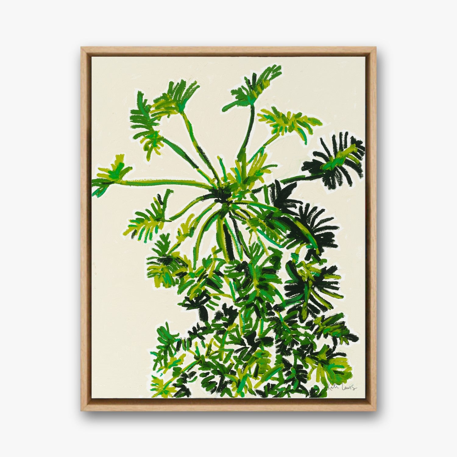 Well-Lit Spot in a natural oak gallery float frame