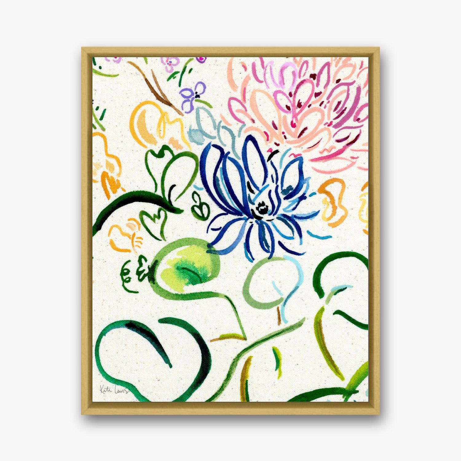 Well Rested and Energetic in a gold gallery float frame