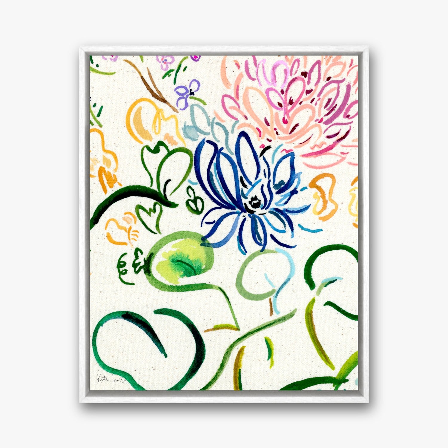 Well Rested and Energetic in a white gallery float frame