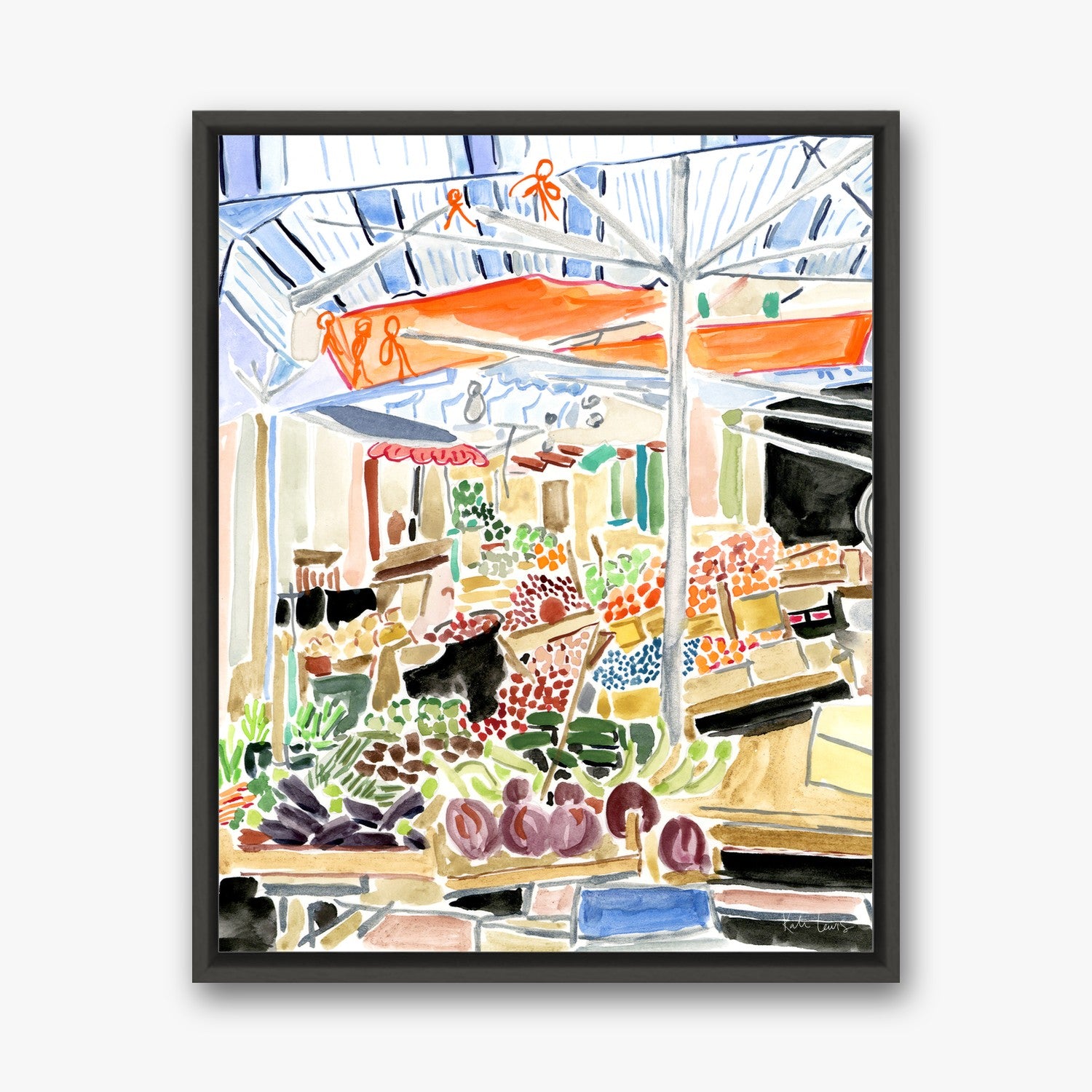 Zucchini alla Scapece by Kate Lewis in a black frame