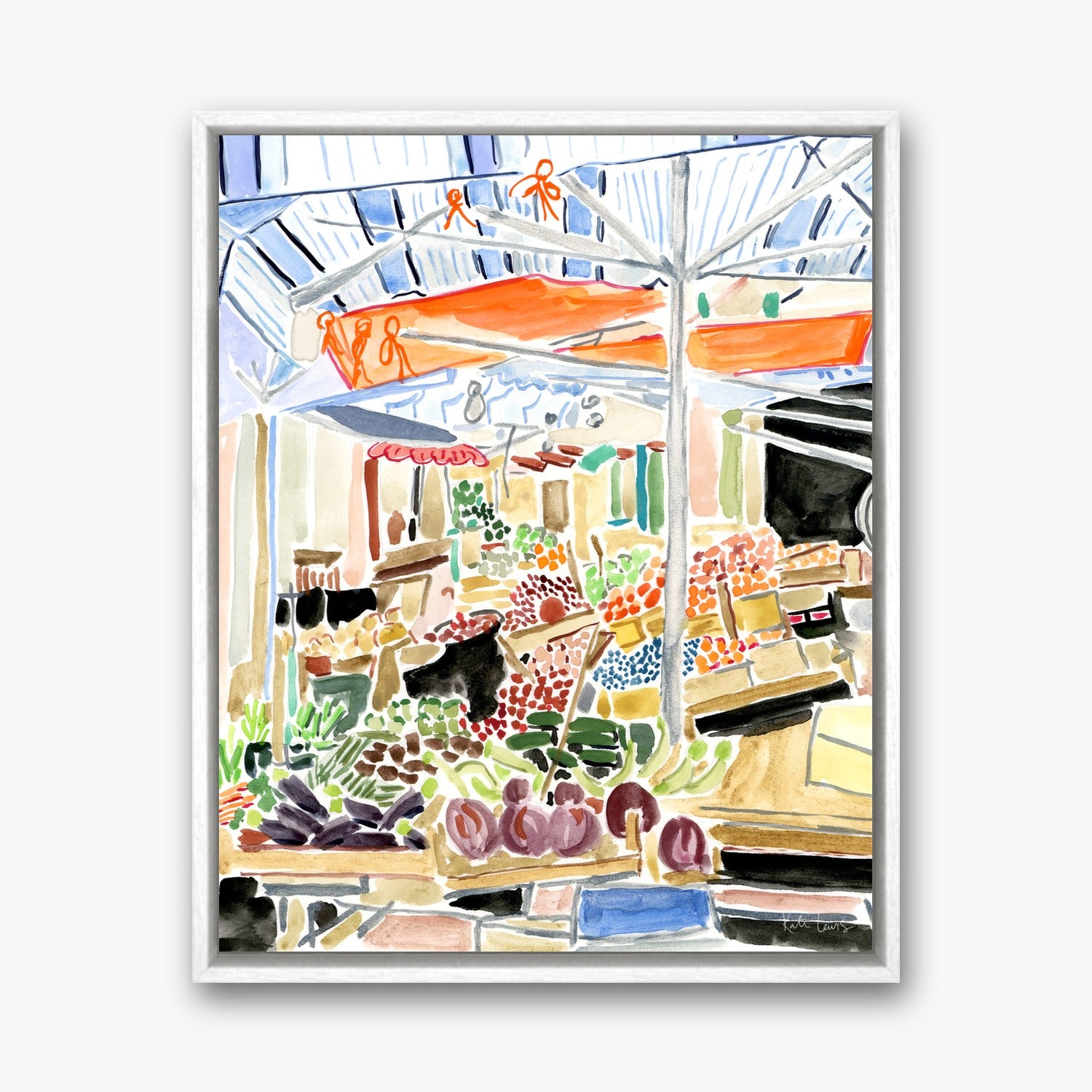 Zucchini alla Scapece by Kate Lewis in a white frame